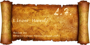 Linzer Hannó névjegykártya